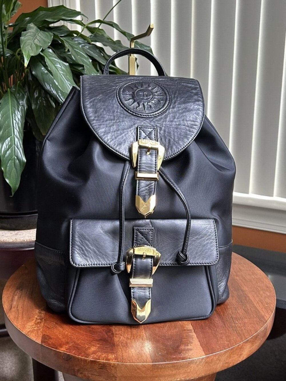 VERSACE Sunburst Urban Backpack, Black RARE!!